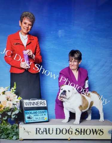 Smiley with his Handler Terri Frenia